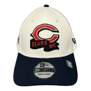 NEW ERA 39THIRTY CHICAGO BEARS SIDELINE IVORY BLUE Men's Sz L-XL